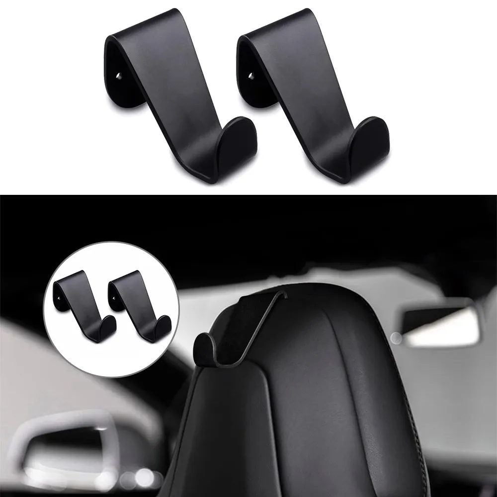 

Tesla Seat Back Hook For Model 3 2022 2021 Y S X Bag Hook Organization Bracket Aluminum Automobile Rear Bag Storage Accessories