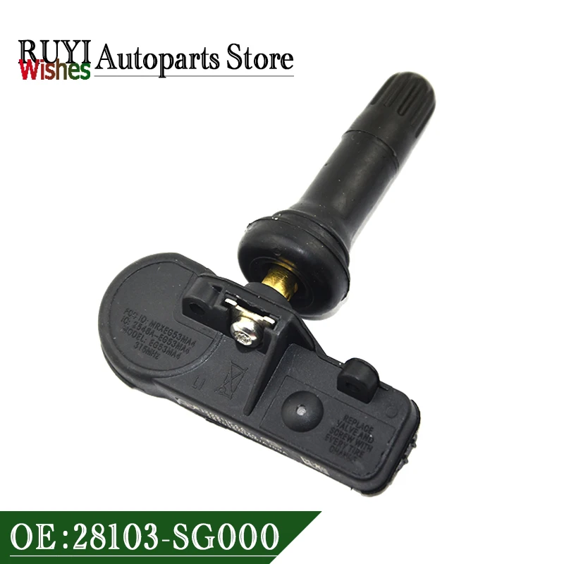 Датчик давления в шинах 28103-SG000 TPMS 28103SG000 28103-AJ00A для Subaru Legacy Forester Impreza WRX Outback XV Crosstrek 315 МГц
