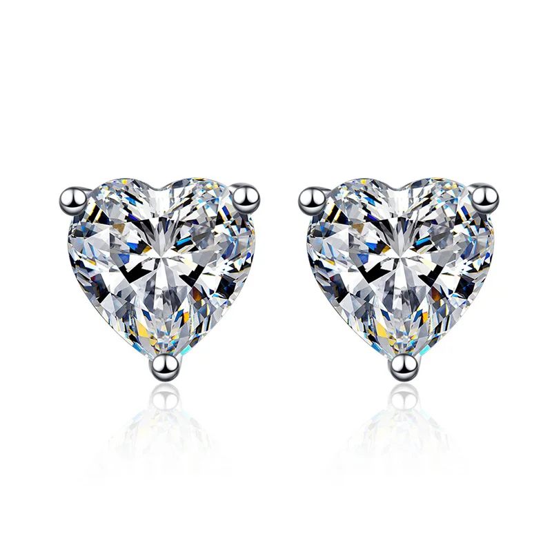 Luxury 925 Silver Carat Excellent Cut D Color Pass Diamond Test Mossanite Earring