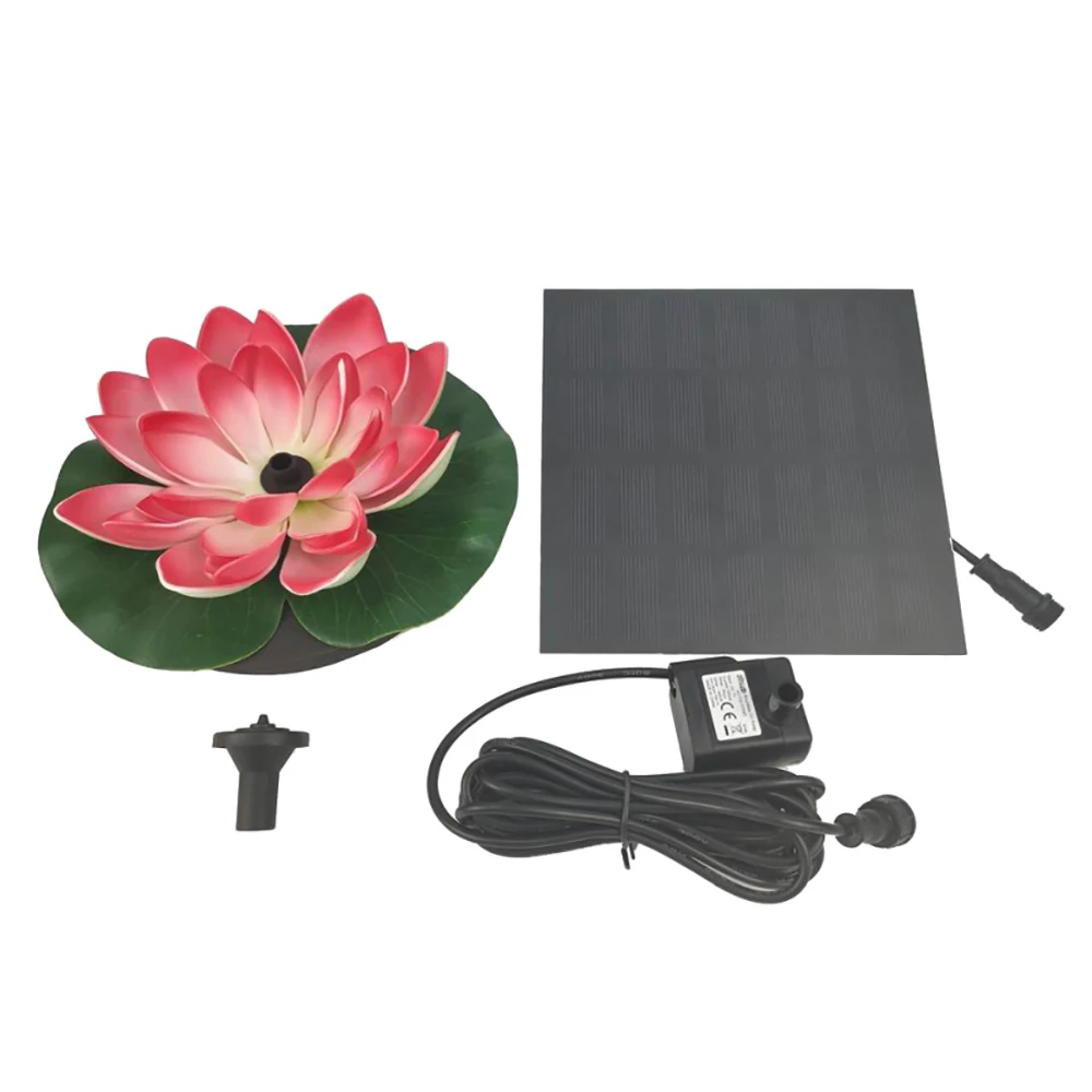 

На солнечной батарее в виде лотоса фонтан, цветок, наружный садовый фонтан, двор, украшение в виде водопада, водонепроницаемый мини Солнечный пруд, лотос фонтан