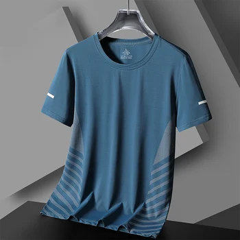 Quick Dry Sport Running T Shirt Men's For 2023 T-Shirt Short Sleeves Summer Casual OverSize 5XL Top Tees GYM Tshirt Clothes 1