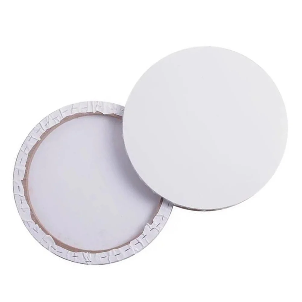 

Round Canvas Panels Canvas Boards Artist Canvas Boards For Painting Drawing Oil Wall Decoration 30cm ( White )