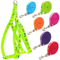 cat harness set cartoon smalll dog cat leashes adjustable chest strap for cat puppy outdoor walking pets product anti lost