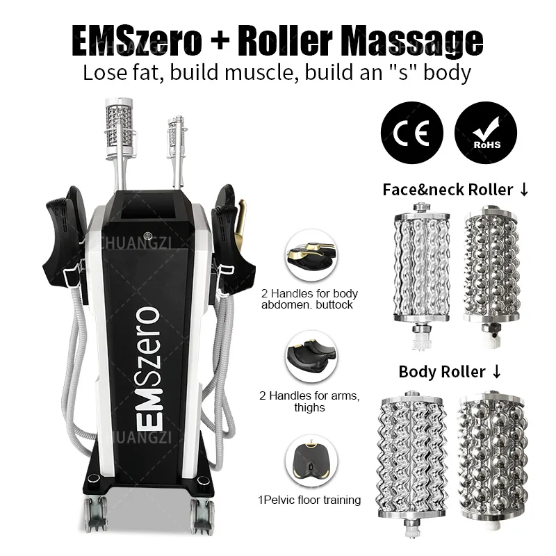 

2023 New DLS-EMSlim 14 Tesla Emszero Neo RF Nova Hi-Emt Machine With Stimulation Radio Frequency Handles Option Roller Massage