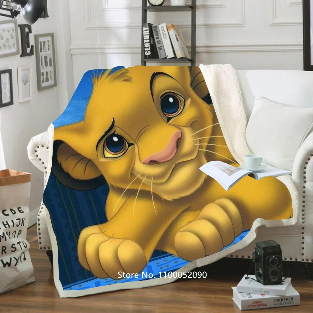 Детское Флисовое одеяло мультяшное 3D с рисунком льва короля сималы Нала детское