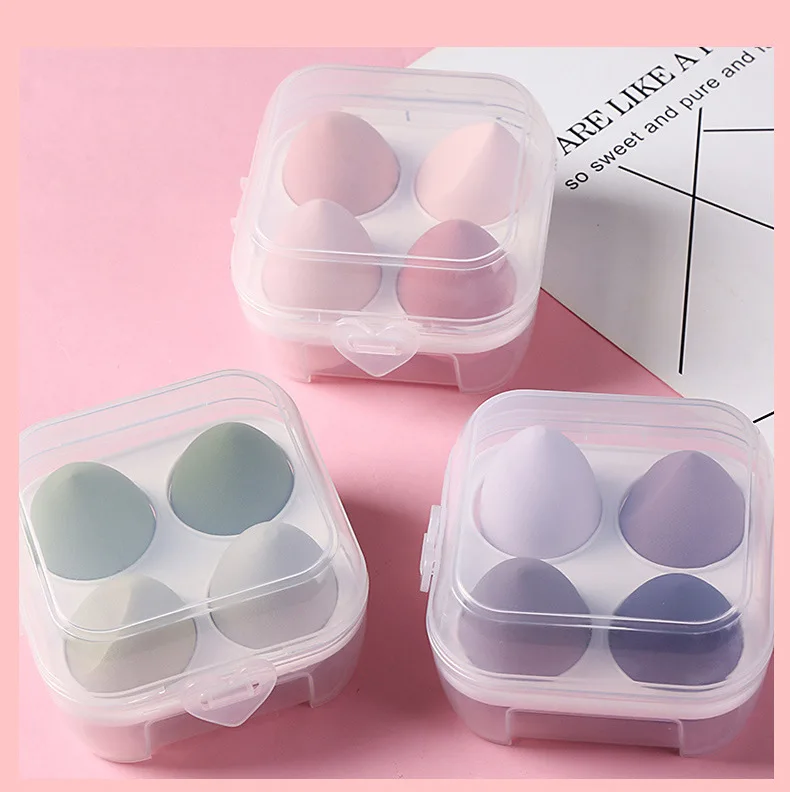 

Makeup Egg Sponge Powder Puff Soft Beauty Ball Water Drop Gourd Powder Puff Foundation Powder Colorful Makeup Tool Wet And Dry