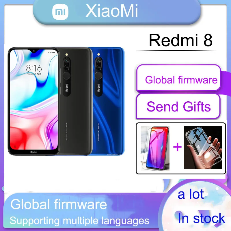 Xiaomi Redmi 8 Cellphone Android 4G 64G Smartphone With 5000mah Battery Snapdragon 439 Chipset Dual SIM Cell Phone Google Store