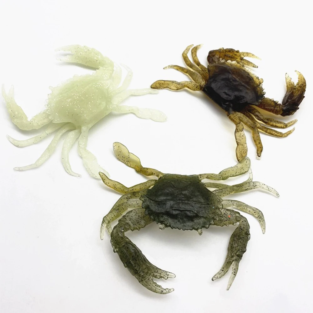 

125mm 3D Crab Simulation Soft Lure Sea Fishing Equipment Artificial Crab Bait Trap Bionic Soft Bait Sea Fishing Bait Hook