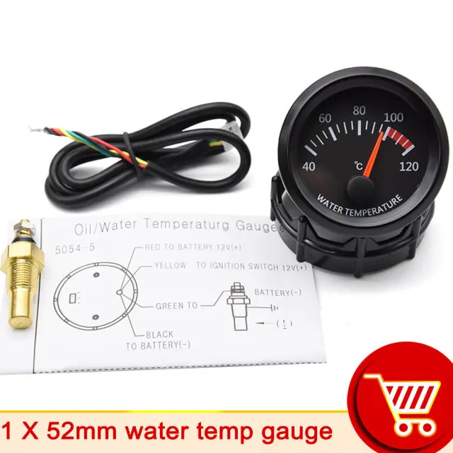 

Универсальный датчик температуры масла 52 мм 2 дюйма 50 ~ 150 ℃ Цифровой указатель с датчиком 1/8 NPT Автомобильный измеритель давления масла Датчик давления масла