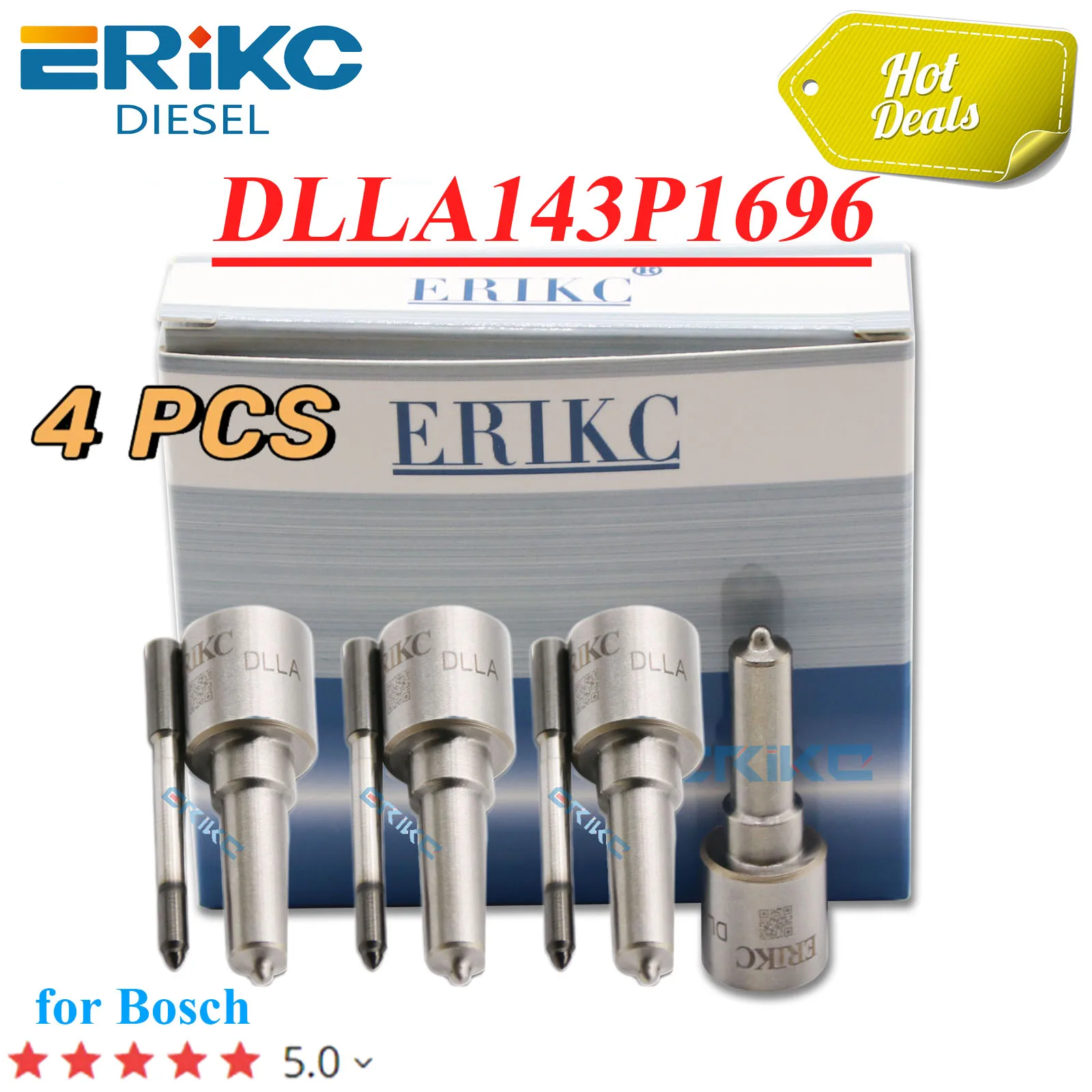 

4 шт. DLLA143P1696 0433172039 Форсунка Common Rail DLLA 143P 1696 Распылитель топлива для 0445120127 0445120389 00986AD1004