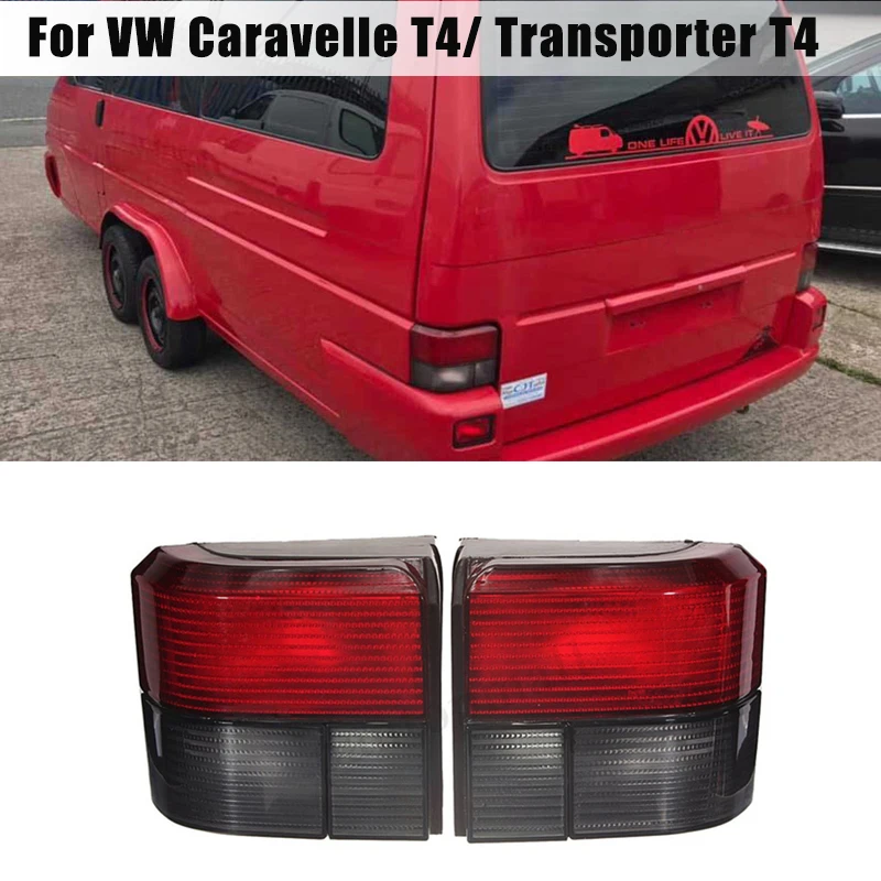 Car Rear Tail light For Volkswagen Caravelle Transporter T4 1992-2004 LF&RH Stop Brake Lamp Cover Housing Smoked Lens no Bulb