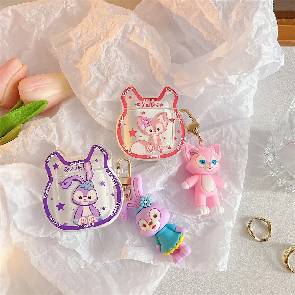 

Cartoon Keychain Anti-loss Headphone Sleeve for Airpods Pro 3 2 Cute Bunny Star Protective Case for Airpods 3 Pro Korean Style
