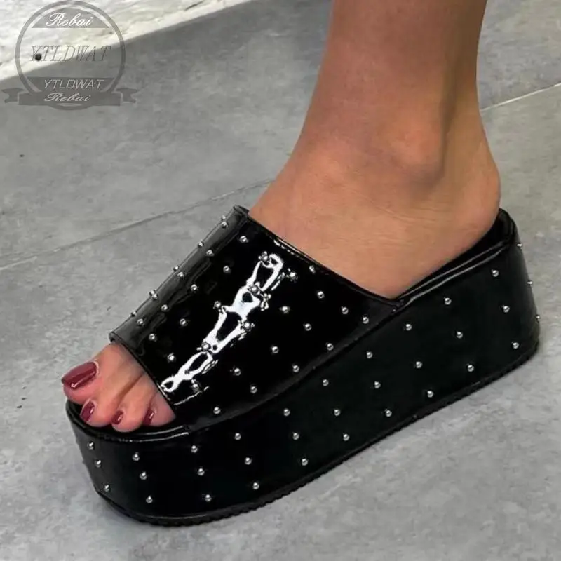 YTLDWATThick Platform Women Slippers Sport Sandals Summer Wedges  Shoes Walking Cozy Female Slides Fad Slingback Flip Flops