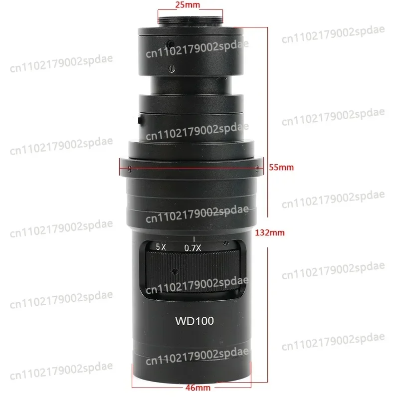 Фото Оптическая линза с зумом 200X/500X с креплением C-Mount, опционально 0.5X/2X/0.35X линза Барлоу для цифровой видеокамеры HDMI/USB для микроскопа №3