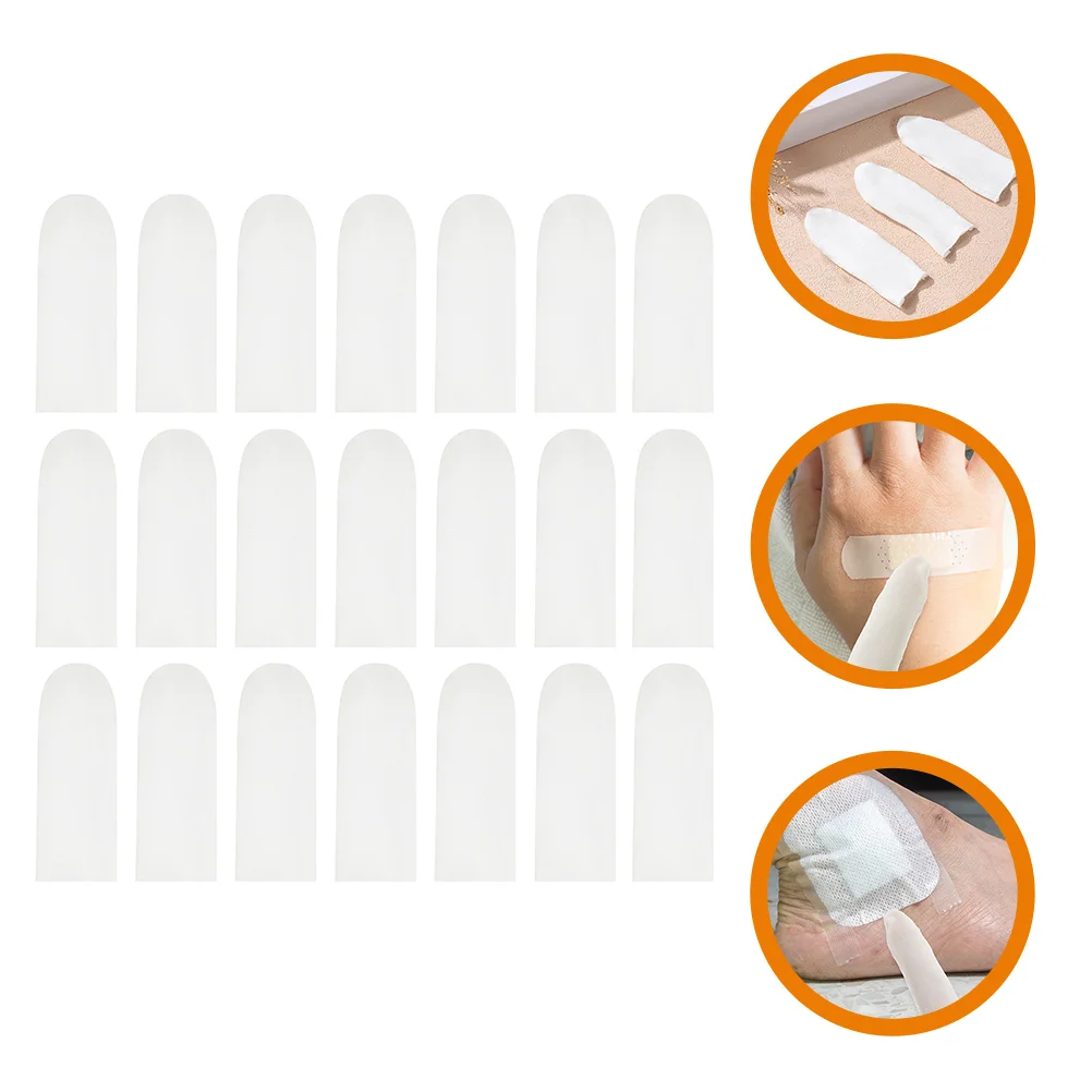 

200 Pcs Cotton Finger Cots Protectors Sleeves Sports Thumb Working Covers Stretch Practical Small Cut Resistant