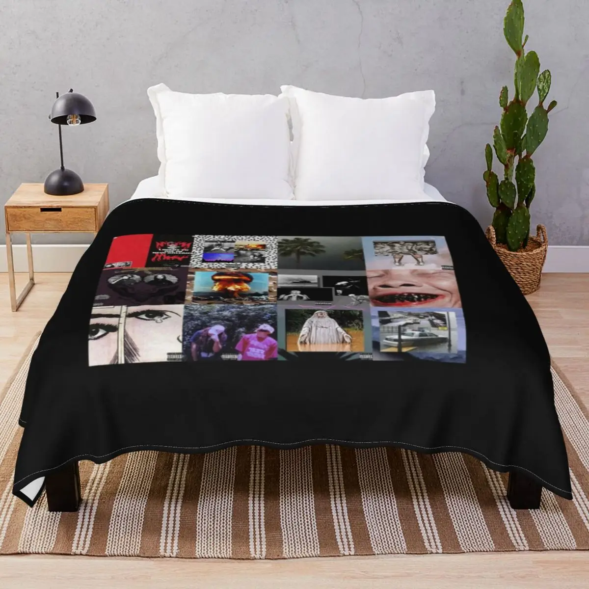 Suicide Boys Album Collage Blankets Flannel Decoration Multifunction Unisex Throw Blanket for Bed Sofa Camp Cinema
