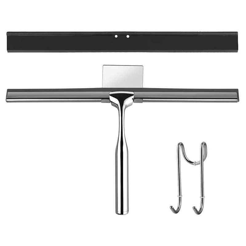 

31 Cm Shower Squeegee Stainless Steel Shower Squeegee Window Squeegee Wiper Glass Squeegee For Cleaning Bathroom Mirrors