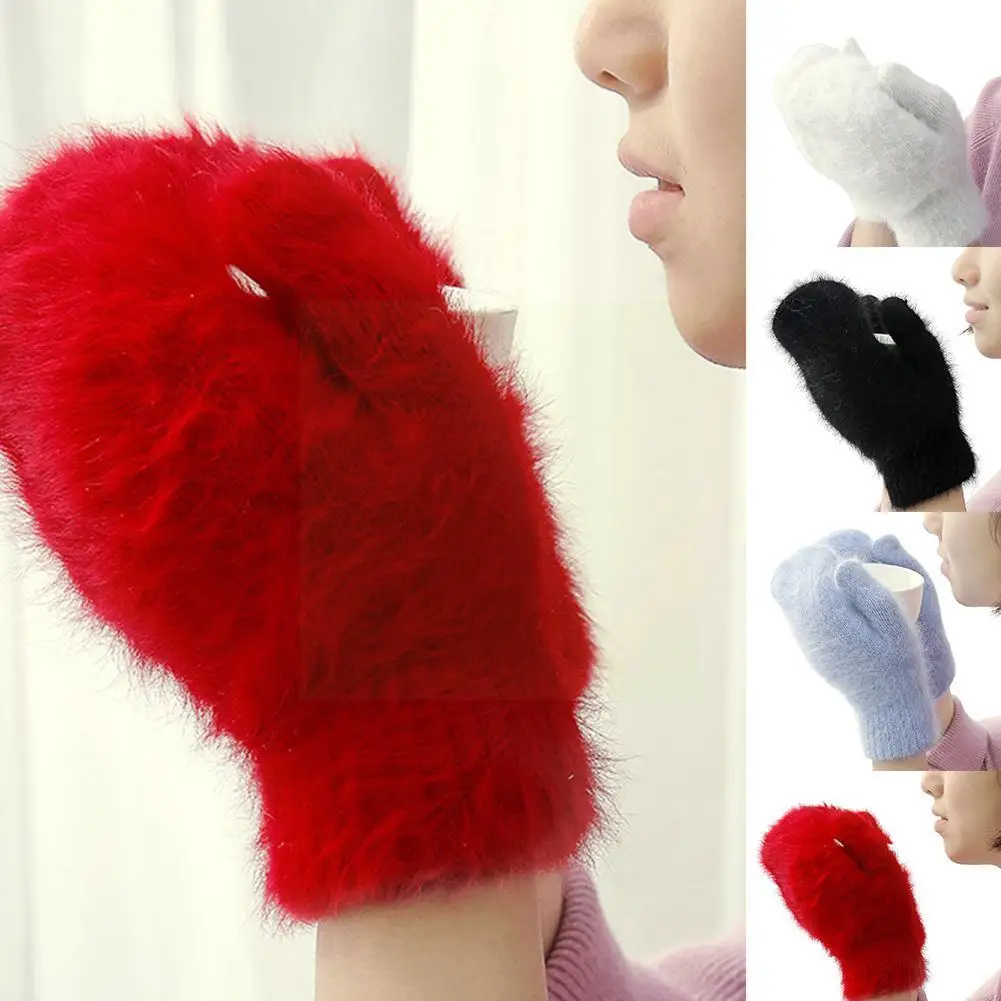 

Новые перчатки, зимние варежки, милые женские шерстяные варежки в Корейском стиле с героями мультфильмов для студенток, женские перчатки ...