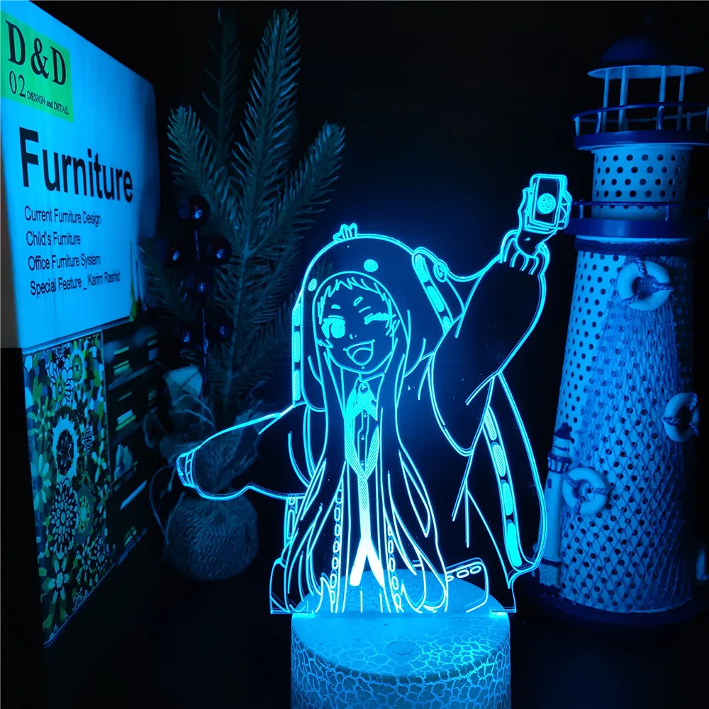 

Kakegurui XX Runa Yomozuki Cards 3d Led Night Lamp Anime Illusion Nightlight Bedroom Decoration Colorful Lampara Kids Manga Gift