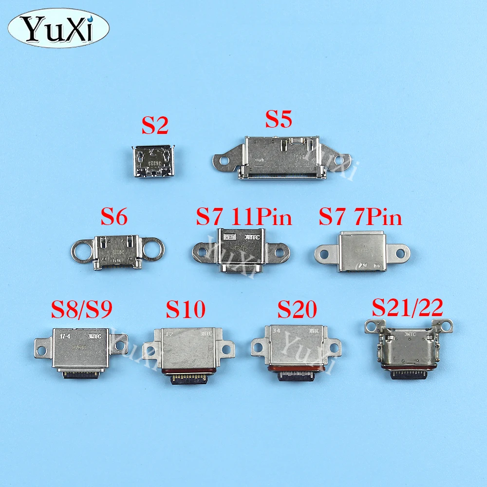2 шт. разъём питания Micro USB для Samsung Galaxy S2 S3 S4 S5 S6 S7 7pin 11p S8 S9 S10 S20 S21 S22
