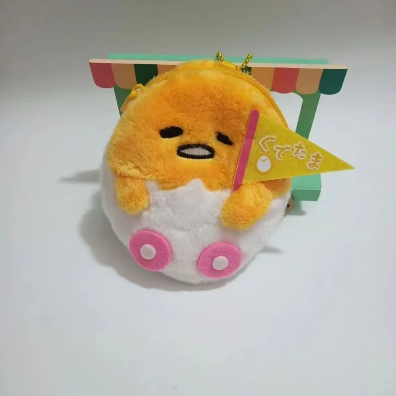 Плюшевая сумка для ключей Sanrio Gudetama с вышивкой модная наушников монет кошелек