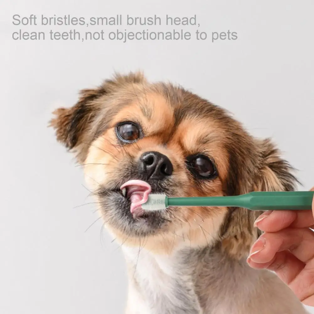 

Dog Toothbrush Practical 360 Degree Oral Cleaning Pet Toothbrush Solid Color Pet Dog Toothbrush