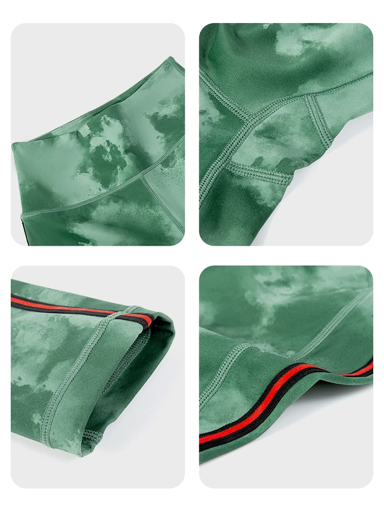 Yoga High Waist Ankle Leggings Women Tie Dye Push Up Beauty Hip Yoga Pants Ladies Gym Fitness Sportswear Running Peach Hip Pants