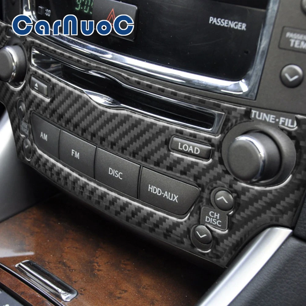 

Автомобильные аксессуары, Декоративная полоса на панель управления CD для Lexus IS250 300 350C 2006-2012, наклейки для интерьера, отделка крышки из углеродного волокна