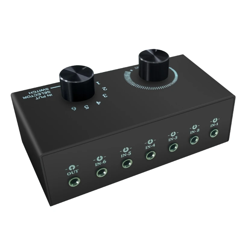 

Компактный стерео переключатель 3,5 мм с 6 ручными переключателями Plug & for PLAY, не требует питания U4LD