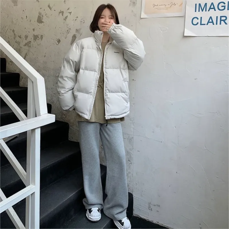 Thick Loose Parkas Women Fashion Solid Covered Button Coats Women Elegant Tie Belt Long Cotton Jackets Female Ladies Fashion