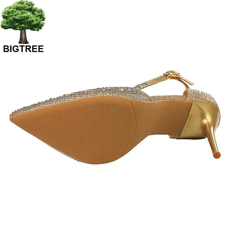 Туфли Bigtree блестящая женская обувь женские туфли-лодочки милые свадебные туфли