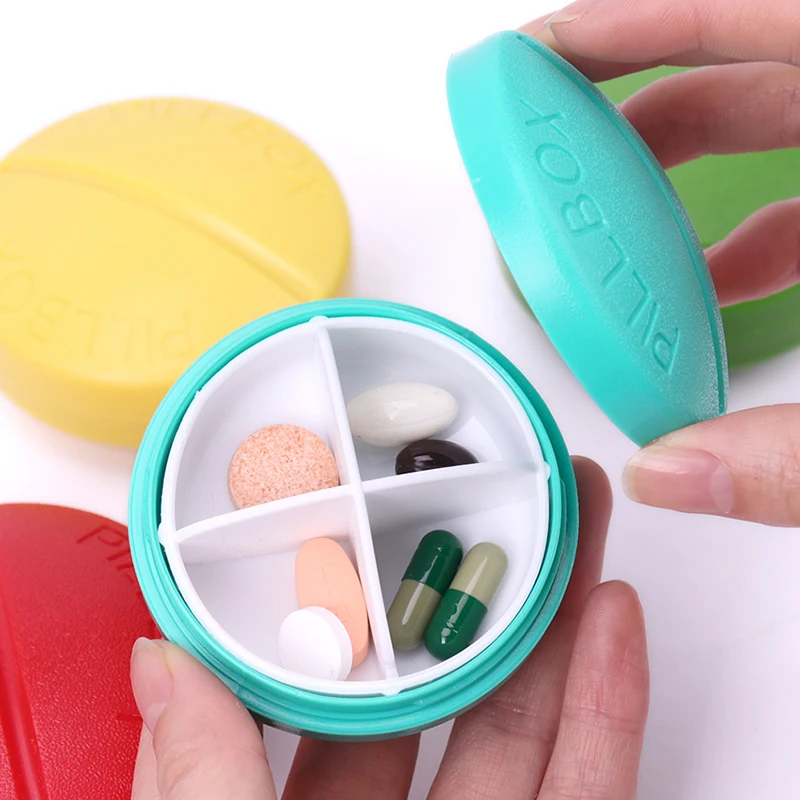 

Four Grid Travel Pill Box Organizer Compartment Medicine Storage Dispenser Tablet Splitters Pill Case Holder Health Care