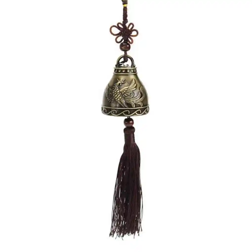 

New Vintage Lucky Wind Chime Feng Shui Bell Blessing Wind Chime Chinese Knot for Good Luck Fortune Home Car Crafts .