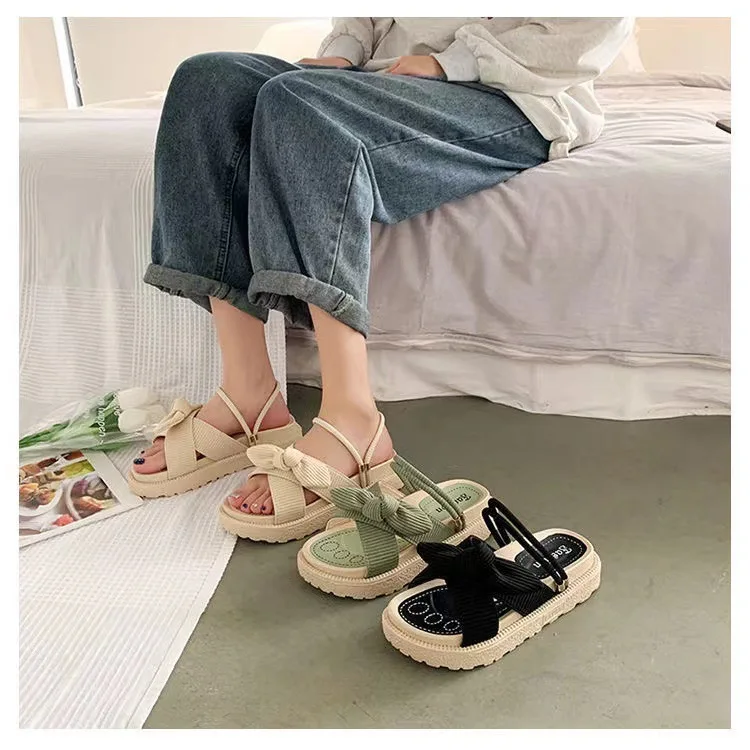 Sandals Women's 2023 New Fashion Summer Temperament New Fashion Platform Roman Flat Shoes Outdoor Beach Sports Comfort Shoes