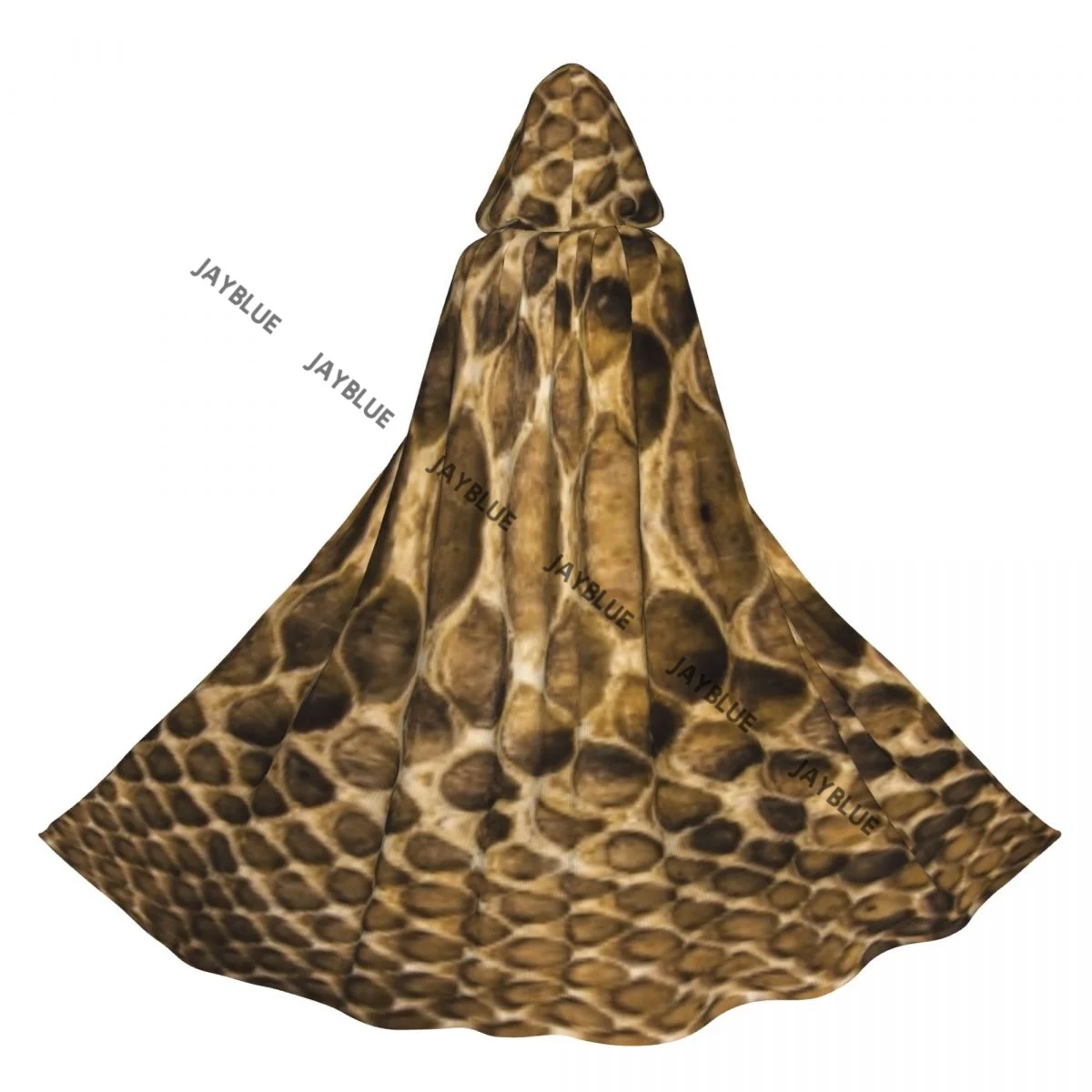 Накидка унисекс с капюшоном из змеиной кожи