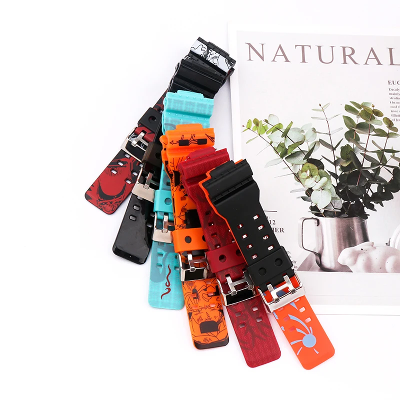 Resin watch band suitable for Casio gshock watch case replacement GA-110GB watch band male co-branded watch accessories