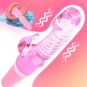Dildo Vibrators for Women Clitoris Stimulator Wand Vibrator with Sleeves Female Masturbator Vaginal Massager Adult Supplies