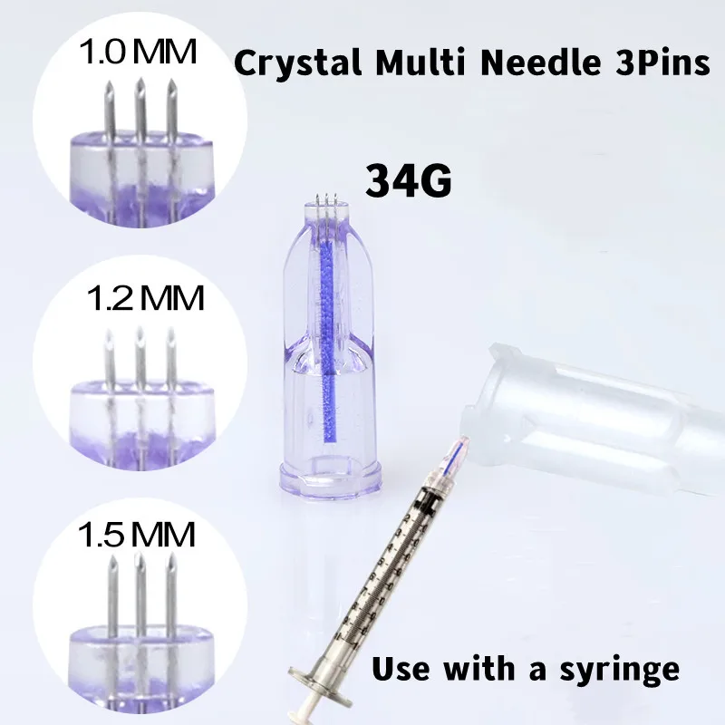 

3 Needles 4 Needles 5 Needles Crystal Multi-needle Facial Microneedle Sterilization Nanoneedle 20 Pieces/Box