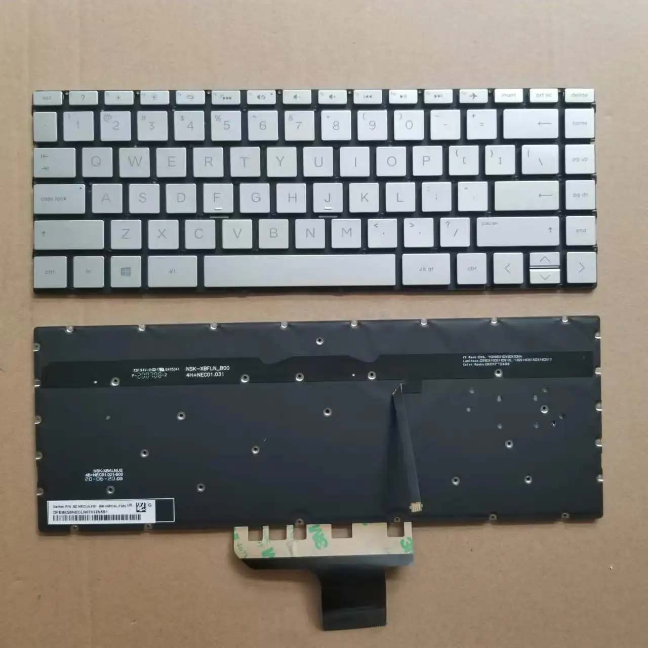 

Новая английская клавиатура для HP X360 13-AC 13-AG 13-AD 13-AH 13-AE 13-BF 13-AF US с подсветкой, серебристая