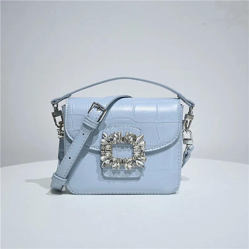 

Cute Designer Diamonds Flap Bucket Messenger Bags Women Candy Color Shoulder Bag Mini Handbags Female Totes Hobos