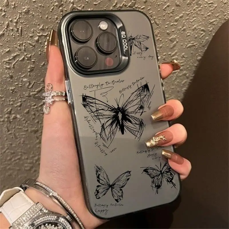 Винтажный чехол-бабочка для OPPO Reno 12F 11F 10 12 Pro 5G 7 4G A78 A98 Серебряный лазер IMD