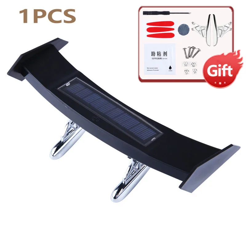 

Миниатюрный задний фонарь на солнечной батарее, Универсальный светодиодный Автомобильный задний спойлер, мигающее предупреждающее водонепроницаемое крыло с умным датчиком, модифицированные аксессуары