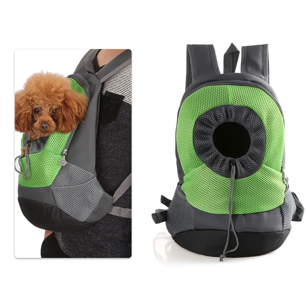 

Breathable Mesh Pet Backpack Soft For Cats Dogs Chest Side Pocket Outdoor Travel Camping Adjustable Strap Daily Shoulder Bag
