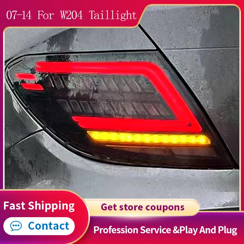 

Car LED Tail Light Taillight For Mercedes Benz W204 C200 C250 C300 Rear Fog Lamp + Brake Light + Reverse + Dynamic Turn Signal