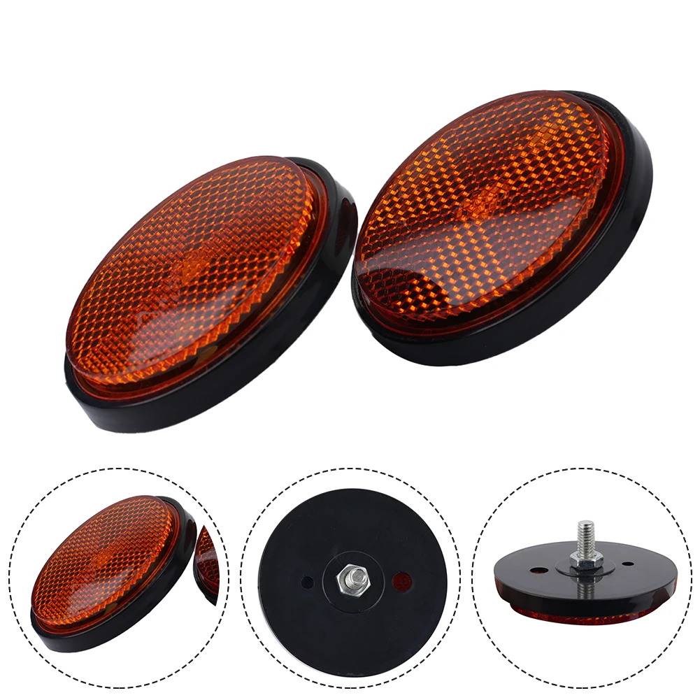 

2pcs Circular Reflector Universal Motorcycle Scooter Dirt Bikes Bicycle Circular Reflector Safety Reflector Motorcycles Access
