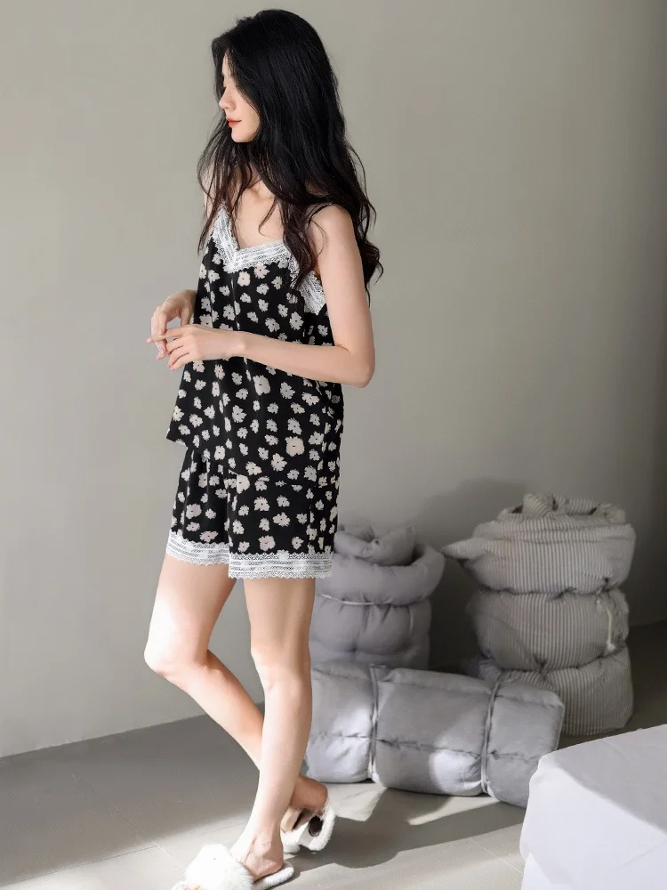 Biyan пижамы женские летние тонкие сексуальные шорты на бретельках комплект милая