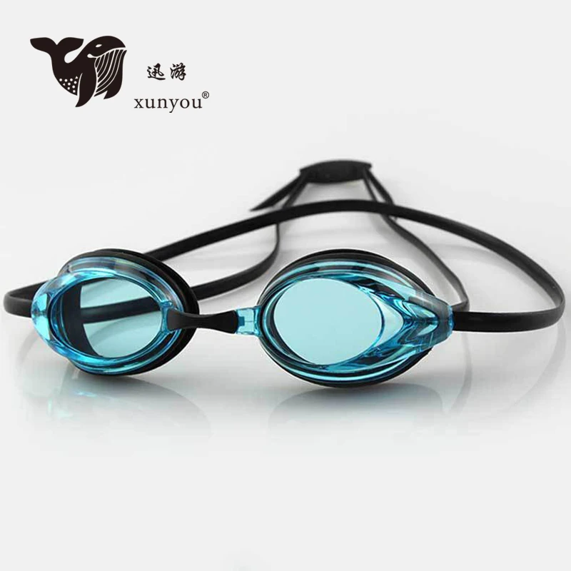 

XUNYOU Race Goggles Anti-Fog UV Protection Swimming Goggles Waterproof Silicone Glasses Myopia 200-700° Swim Eyewear Wholesale