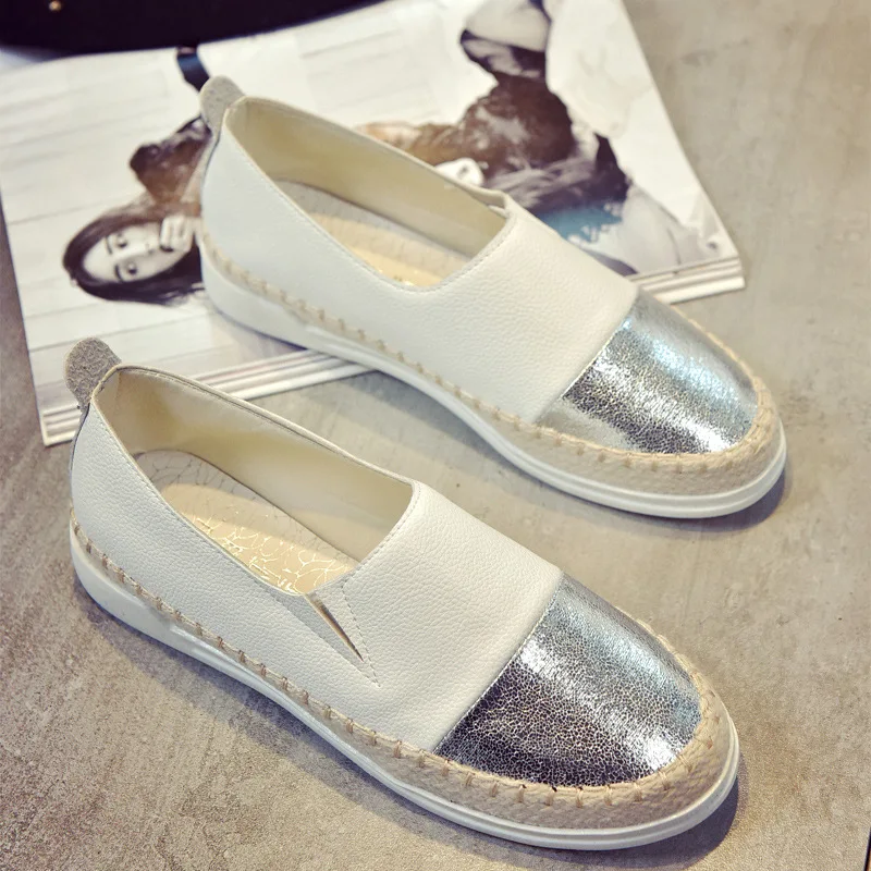 

Shoes Woman Flats Round Toe Casual Female Sneakers Autumn Mixed Colors Shallow Mouth Modis Dress Summer New Fall 2022 Leisure PU