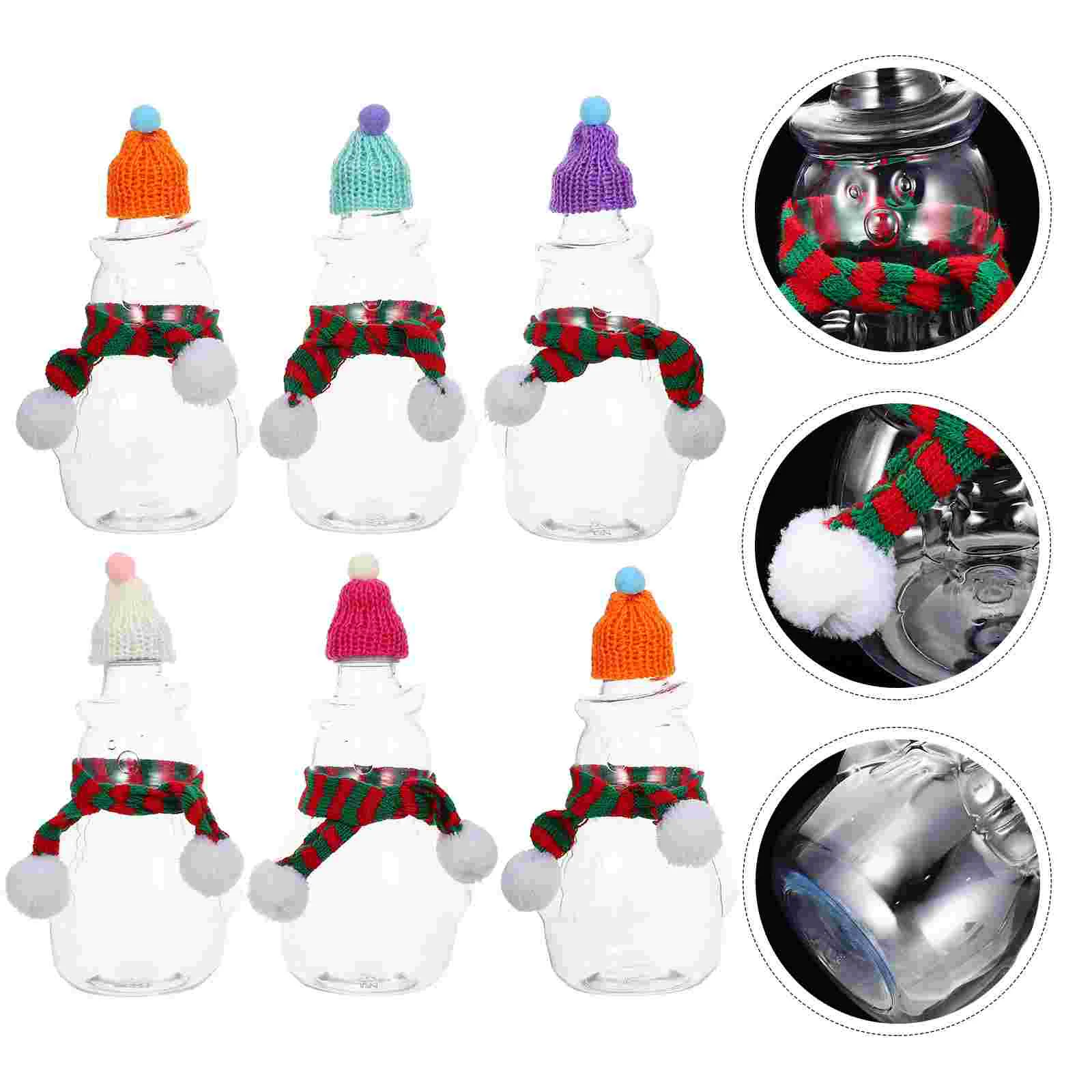 

Bottleschristmasbottlewater Beverage Drinkdrinking Party Containers Empty Snowman Tea Withclear Airtight Reusable Juicing Santa