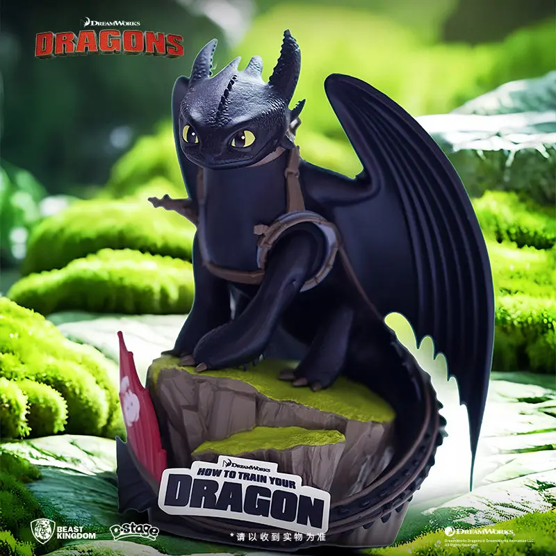 Фото Оригинальная фигурка Беззубика от Beast Kingdom, статуэтка из мультфильма «Как приручить дракона», настольное украшение, коллекционная модель, игрушка, подарок на день рождения №1